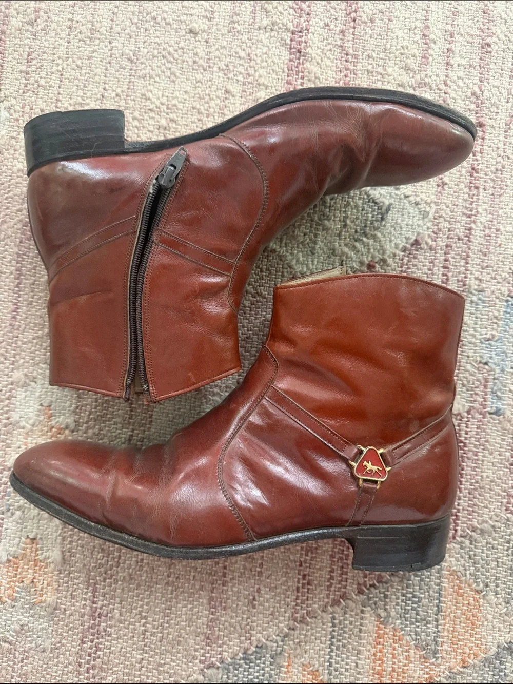 Men's Leather Ankle Boots in Brown